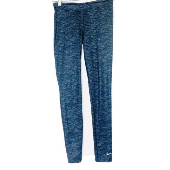 NIKE PRO COMBAT Therma-Fit Anytime Leggings Graffiti  Gray on Black Just Do It S - Picture 1 of 12